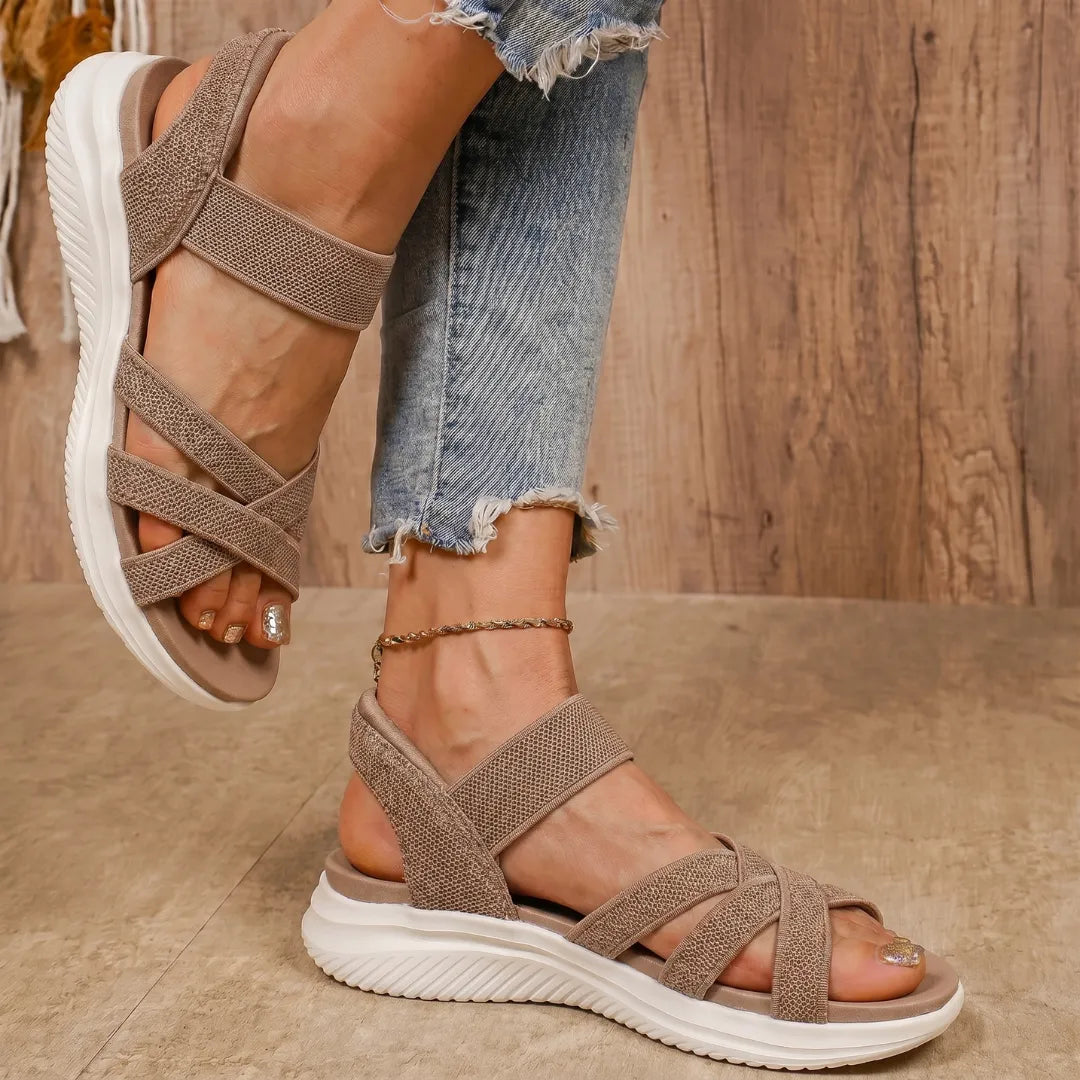 Lina | Wide Toe Slip-On Sandals
