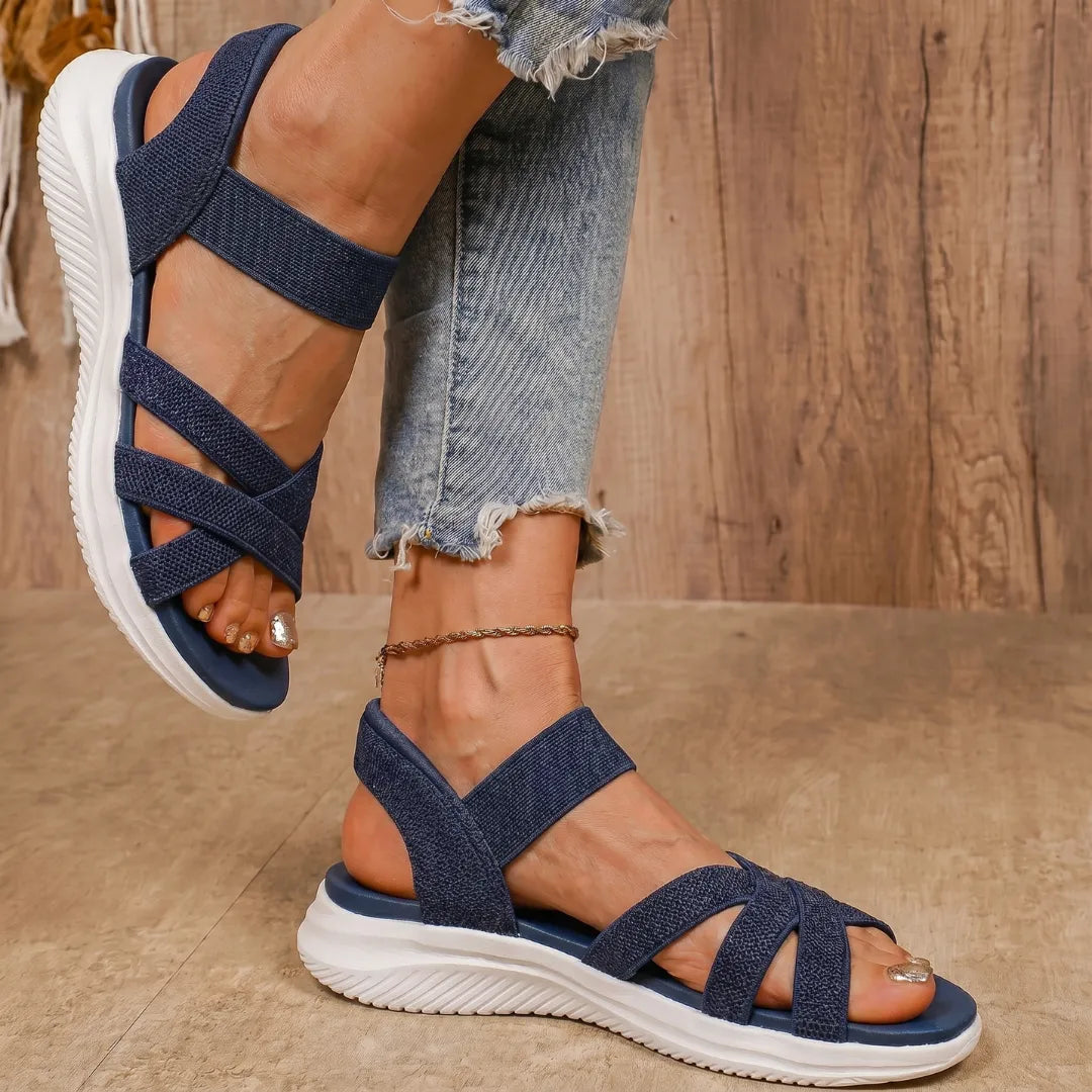 Lina | Wide Toe Slip-On Sandals