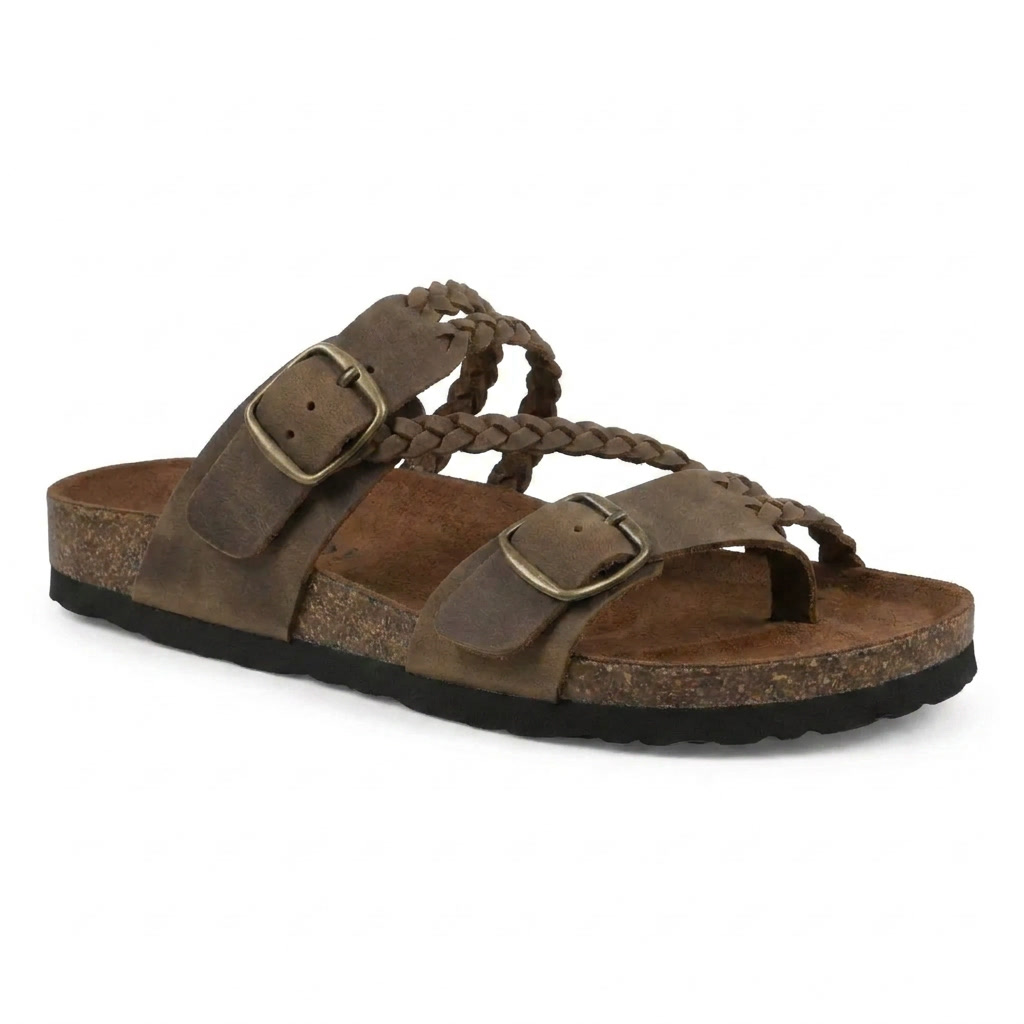 Hayleigh | Braided Cork Sandals