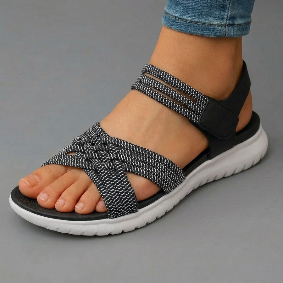 Christina | Woven Strap Comfort Sandals