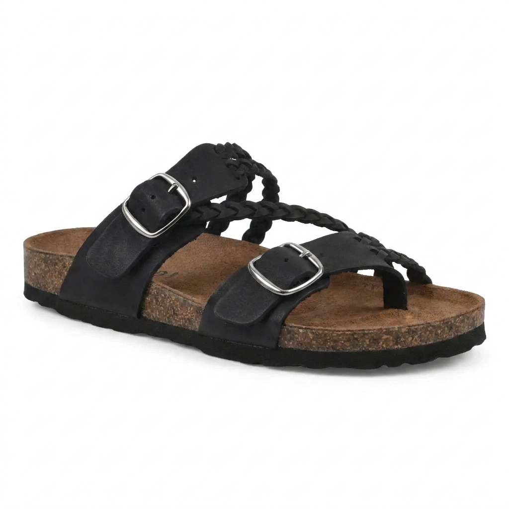 Hayleigh | Braided Cork Sandals