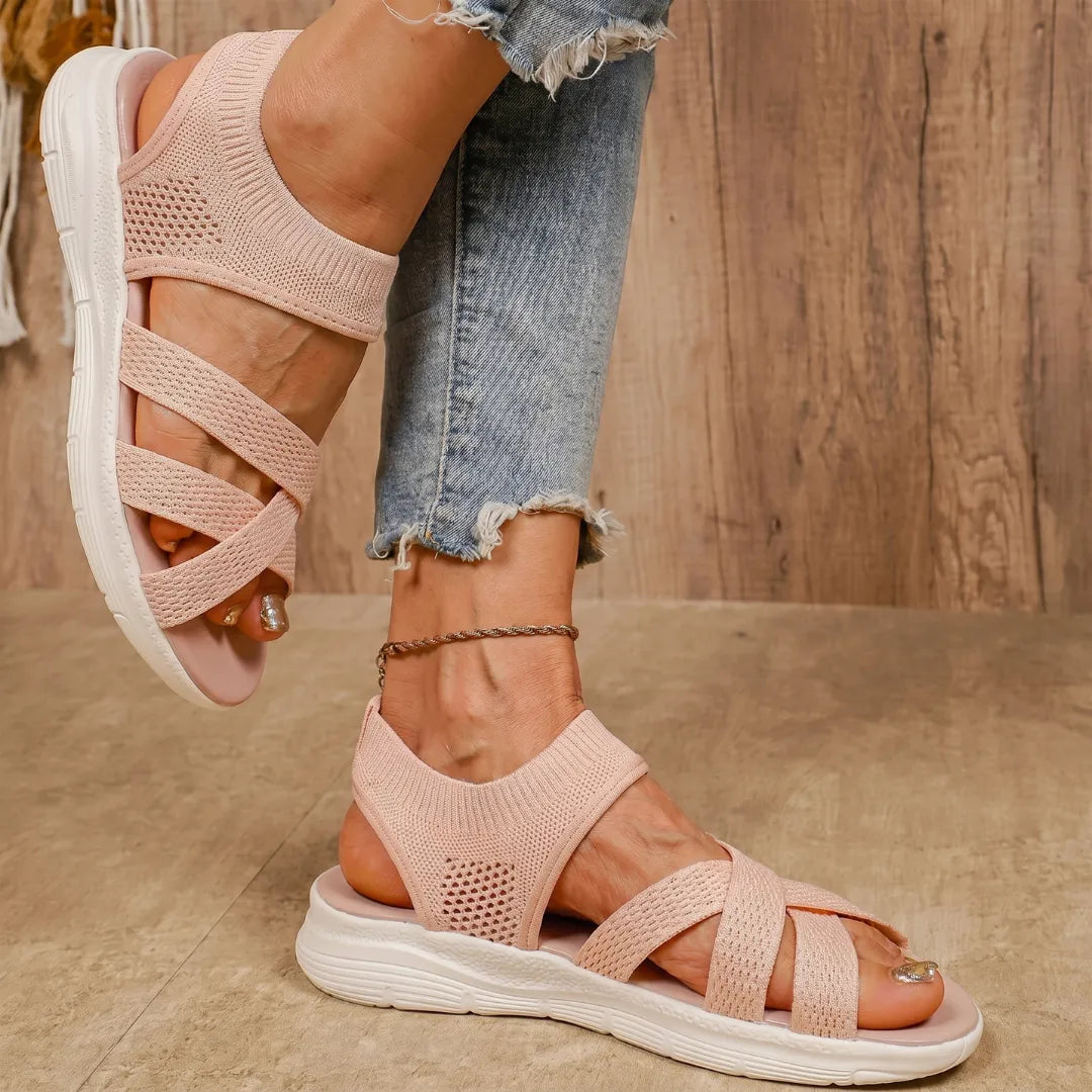 Lina | Wide Toe Slip-On Sandals