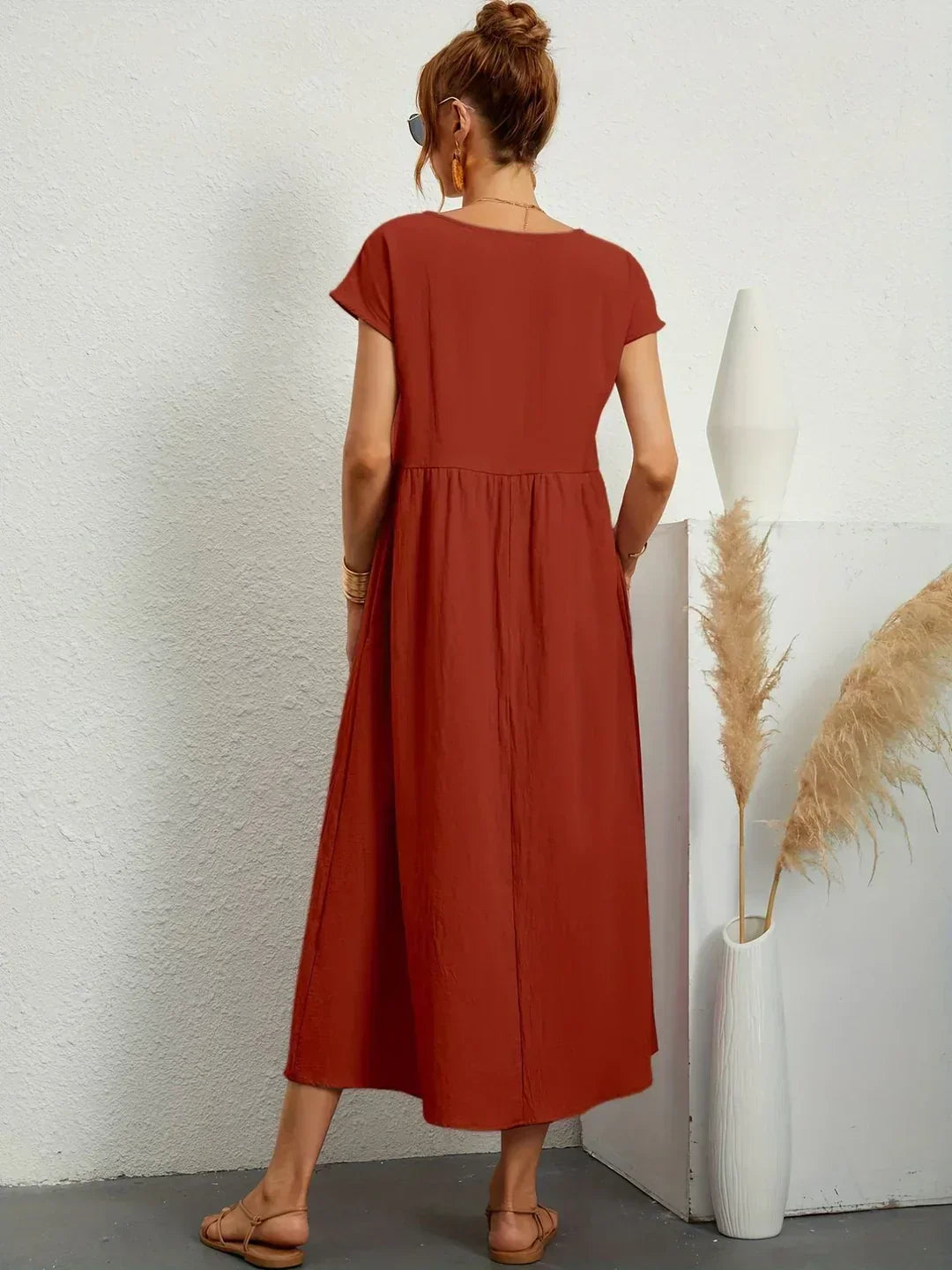 Gabrielle — Flowing Midi Dress with Timeless Elegance