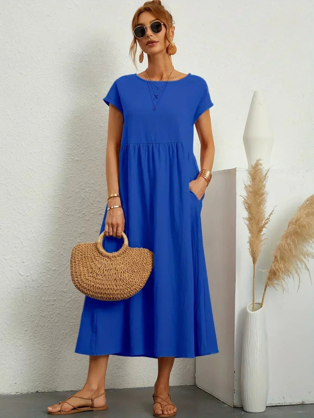 Gabrielle — Flowing Midi Dress with Timeless Elegance