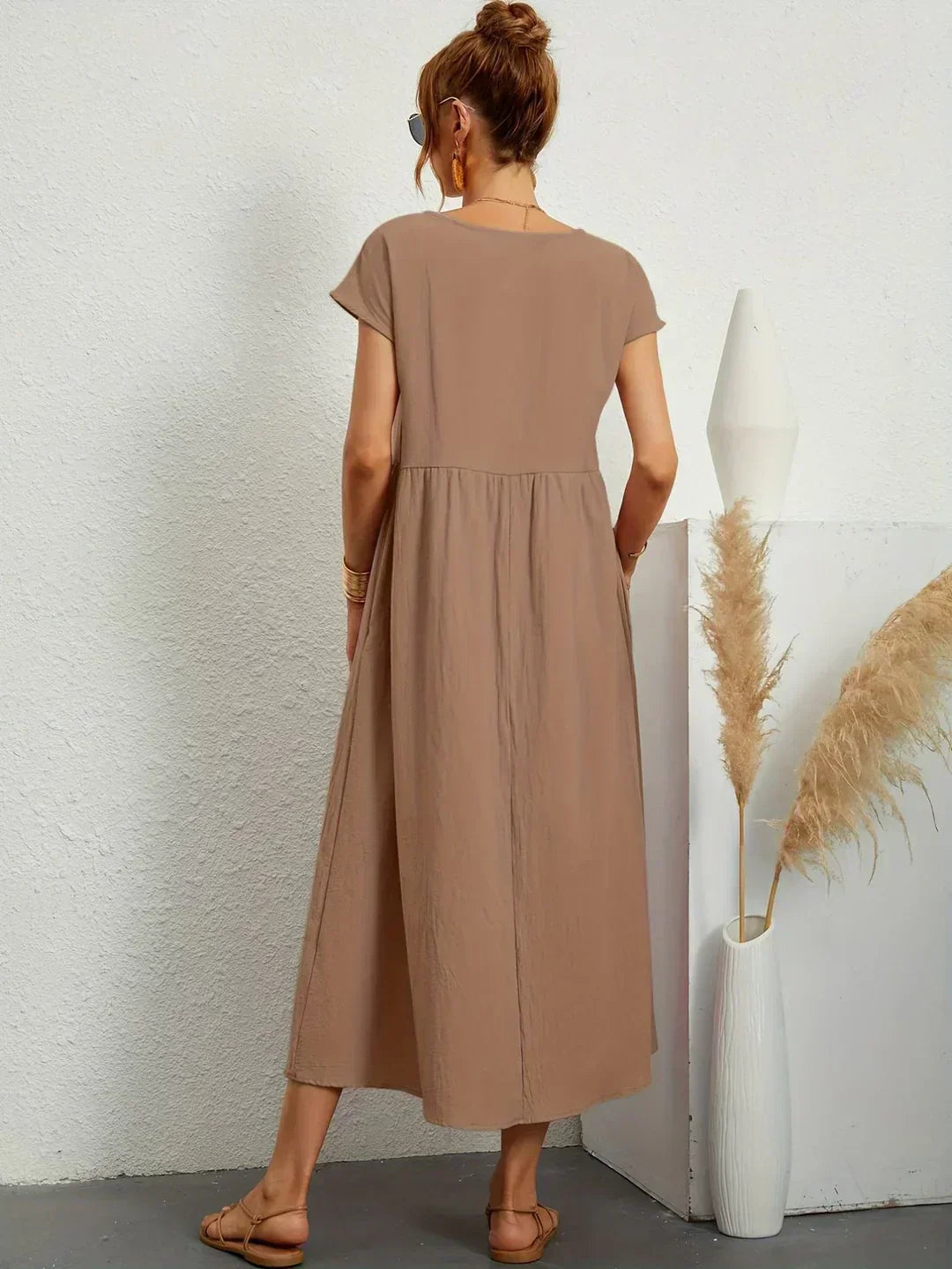 Gabrielle — Flowing Midi Dress with Timeless Elegance