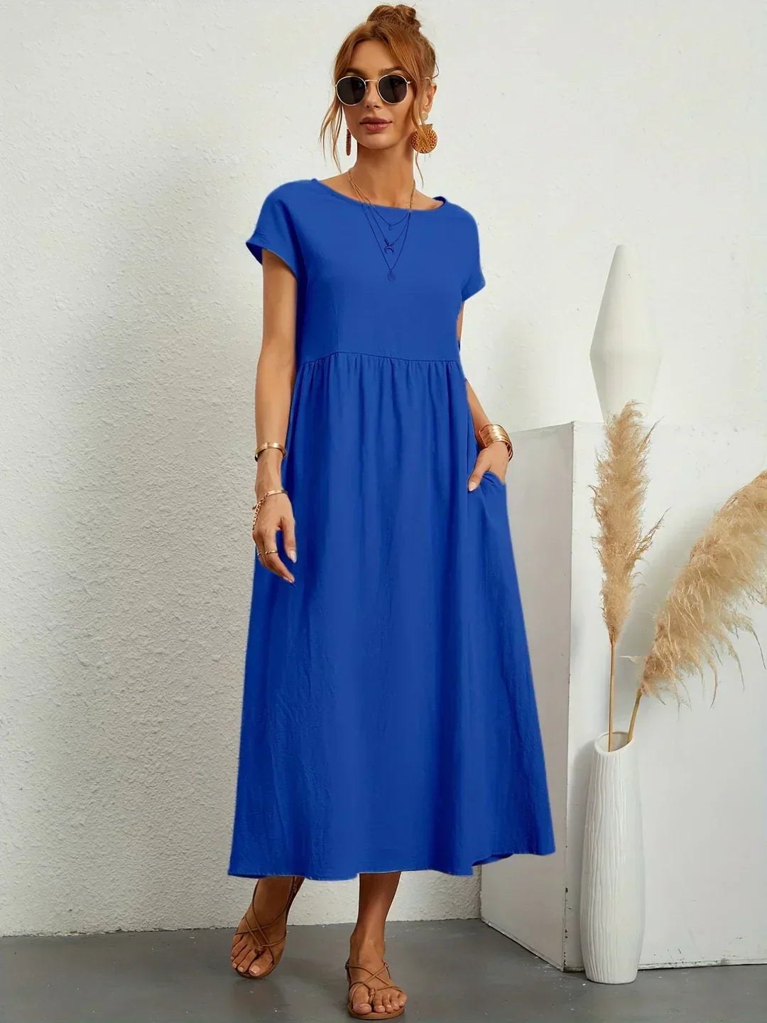 Gabrielle — Flowing Midi Dress with Timeless Elegance