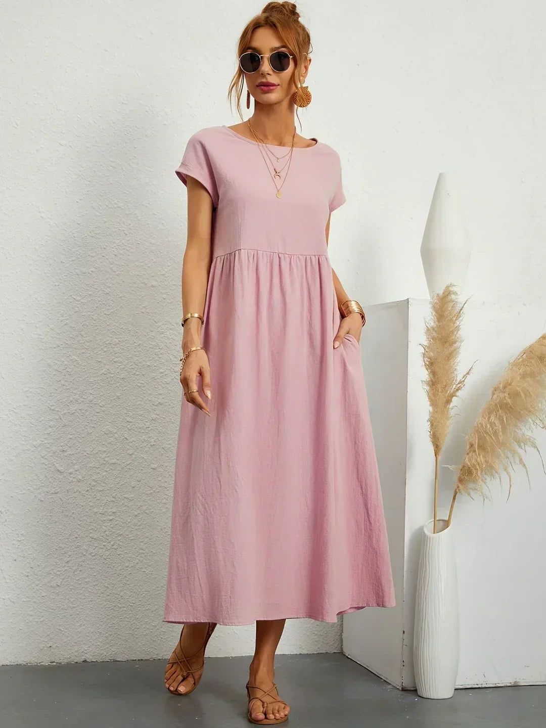 Gabrielle — Flowing Midi Dress with Timeless Elegance
