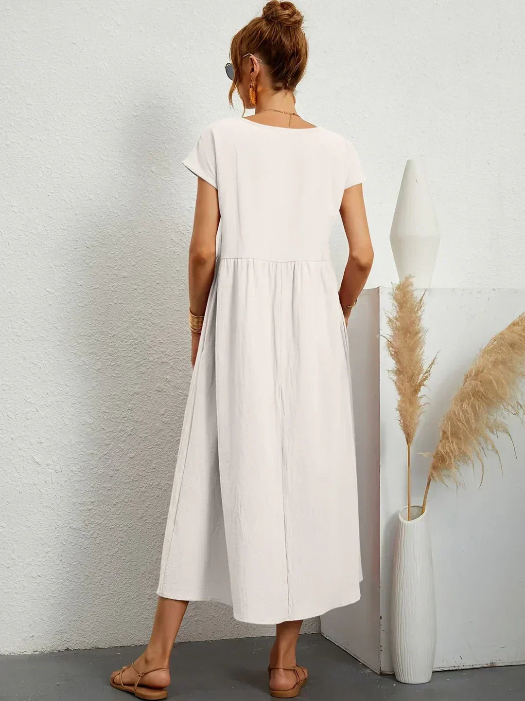 Gabrielle — Flowing Midi Dress with Timeless Elegance