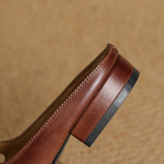 Audrey | Mary Jane Leather Mules