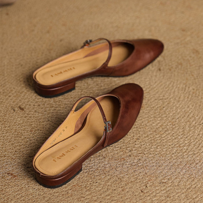 Audrey | Mary Jane Leather Mules