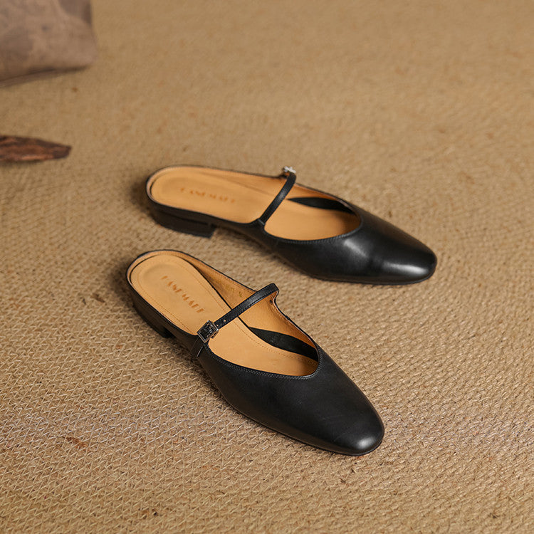 Audrey | Mary Jane Leather Mules