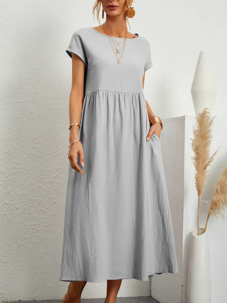 Gabrielle — Flowing Midi Dress with Timeless Elegance
