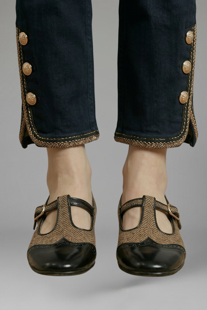 Women's Mary Jane Shoes with T Strap Closure for Formal Occasions