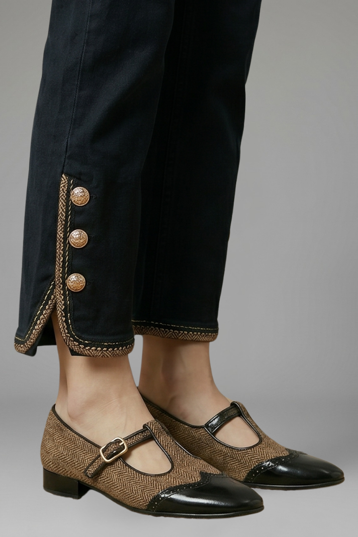 Women's Mary Jane Shoes with T Strap Closure for Formal Occasions