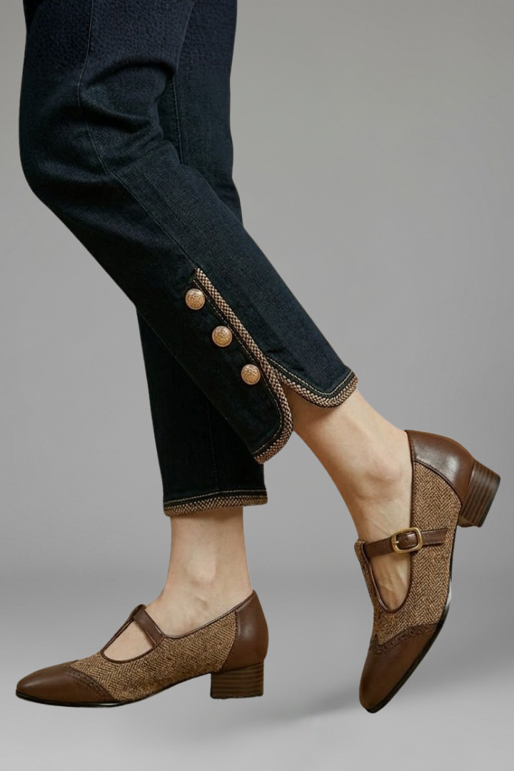 Women's Mary Jane Shoes with T Strap Closure for Formal Occasions