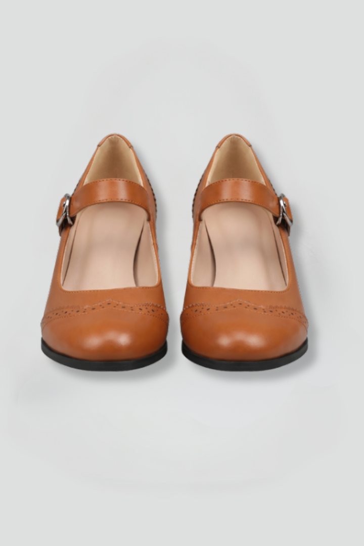 Women's Orthopaedic Mary Jane Shoes with Block Heel for All Season Wear