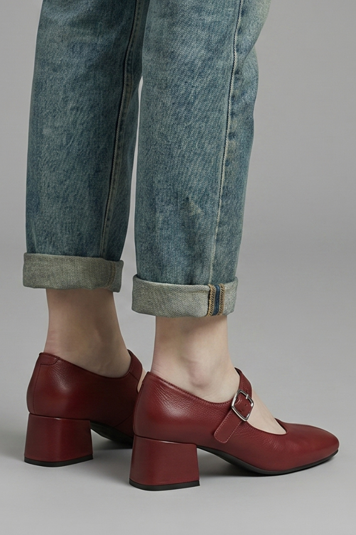 Women's Orthopaedic Mary Jane Shoes with Block Heel for Everyday Wear