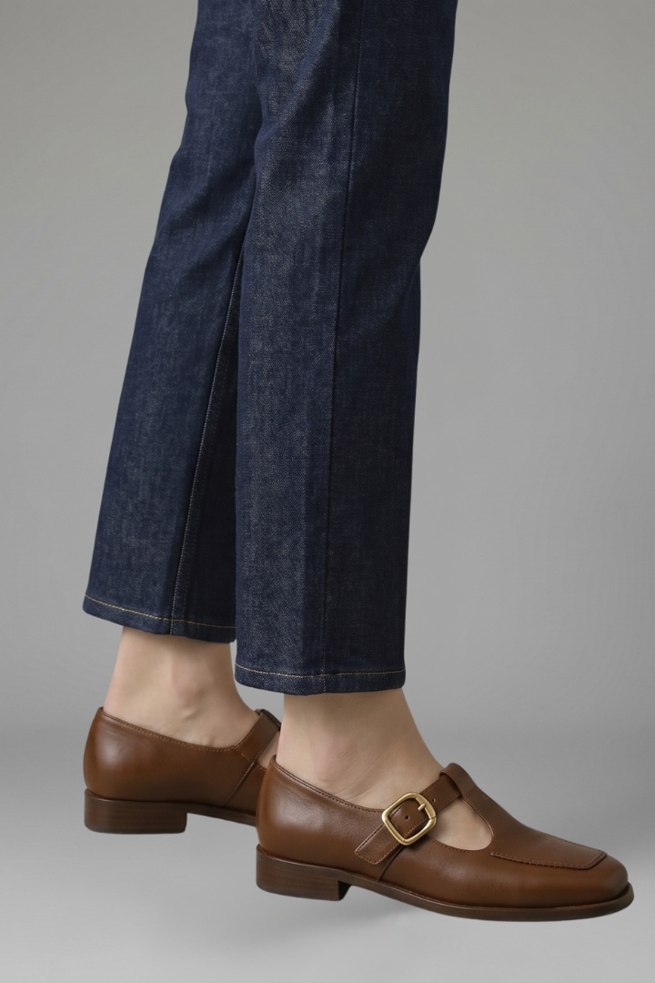 Women's Orthopaedic Mary Jane Shoes with T Strap Buckle for Everyday Wear