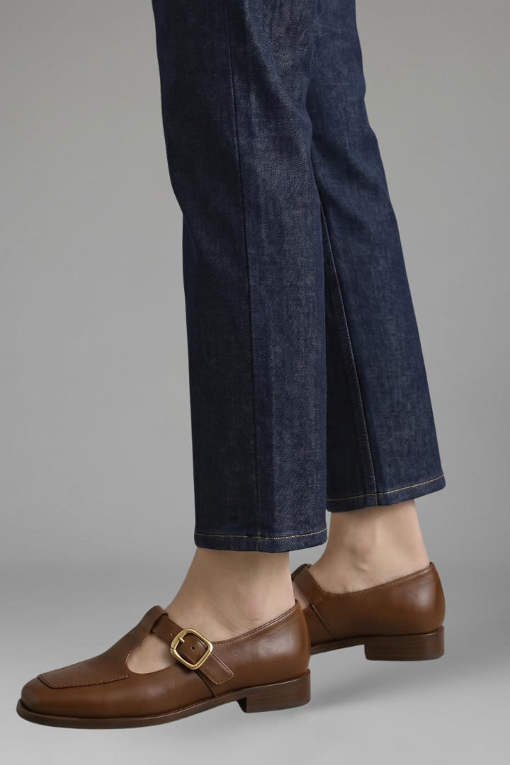 Women's Orthopaedic Mary Jane Shoes with T Strap Buckle for Everyday Wear