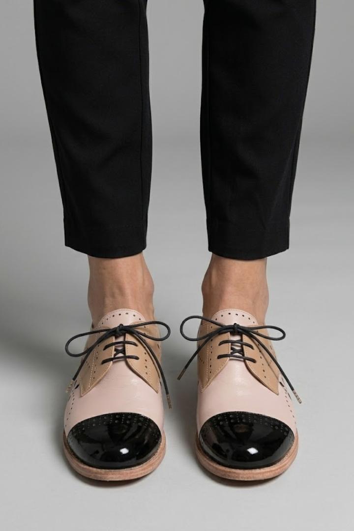 Women's Oxford Shoes with Low Hee for Office Wear