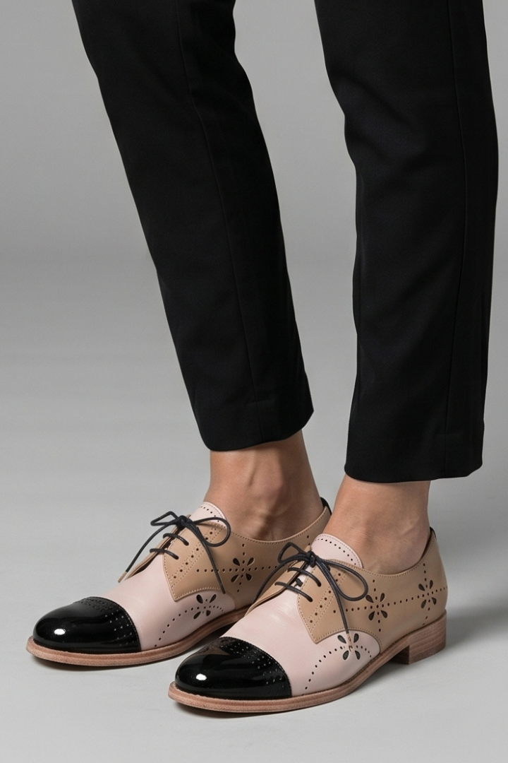 Women's Oxford Shoes with Low Hee for Office Wear