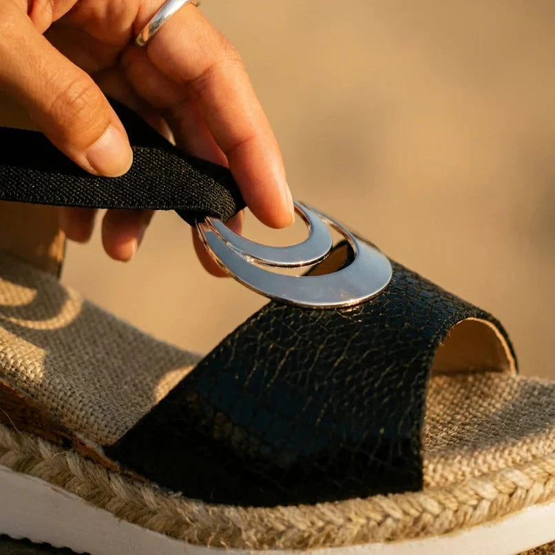 Serena | Cork Wedge Espadrille Sandals