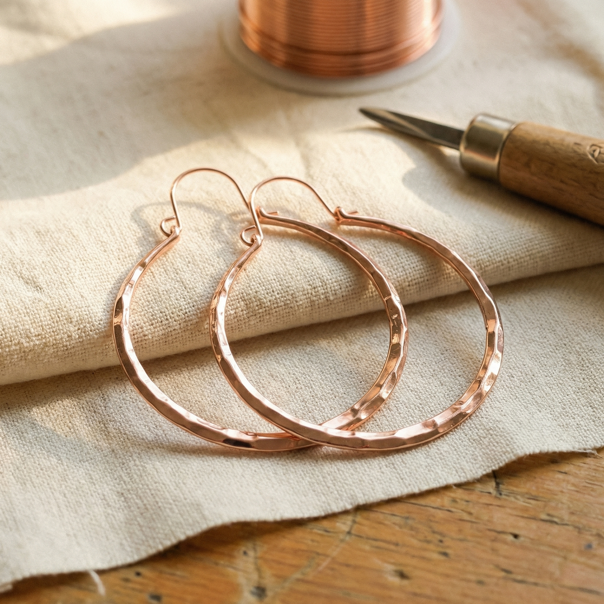 Hester's Willow Copper Earrings