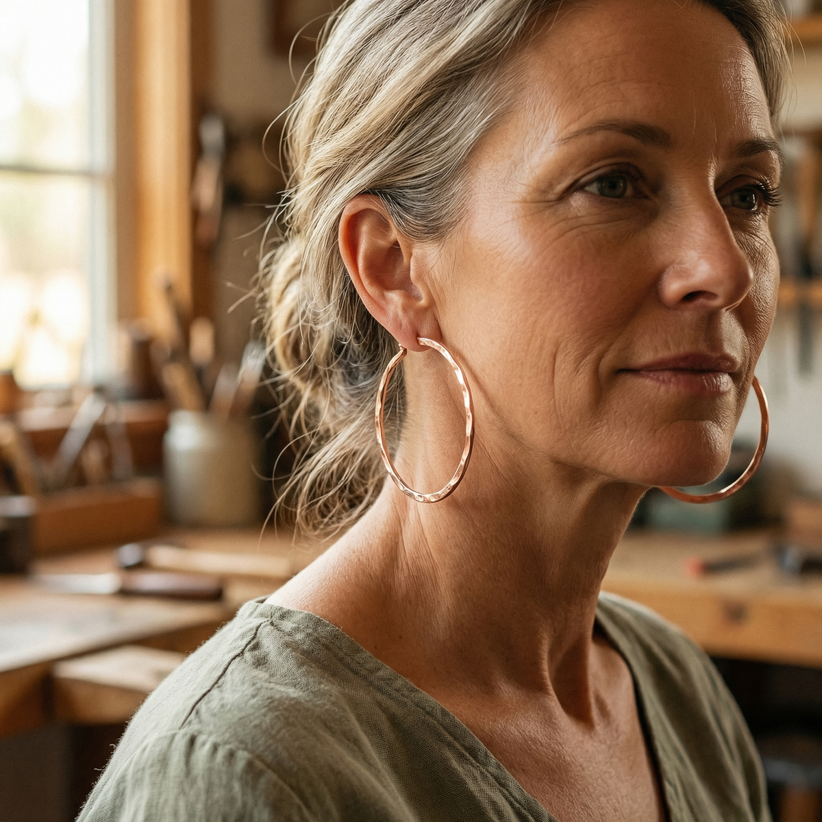 Hester's Willow Copper Earrings