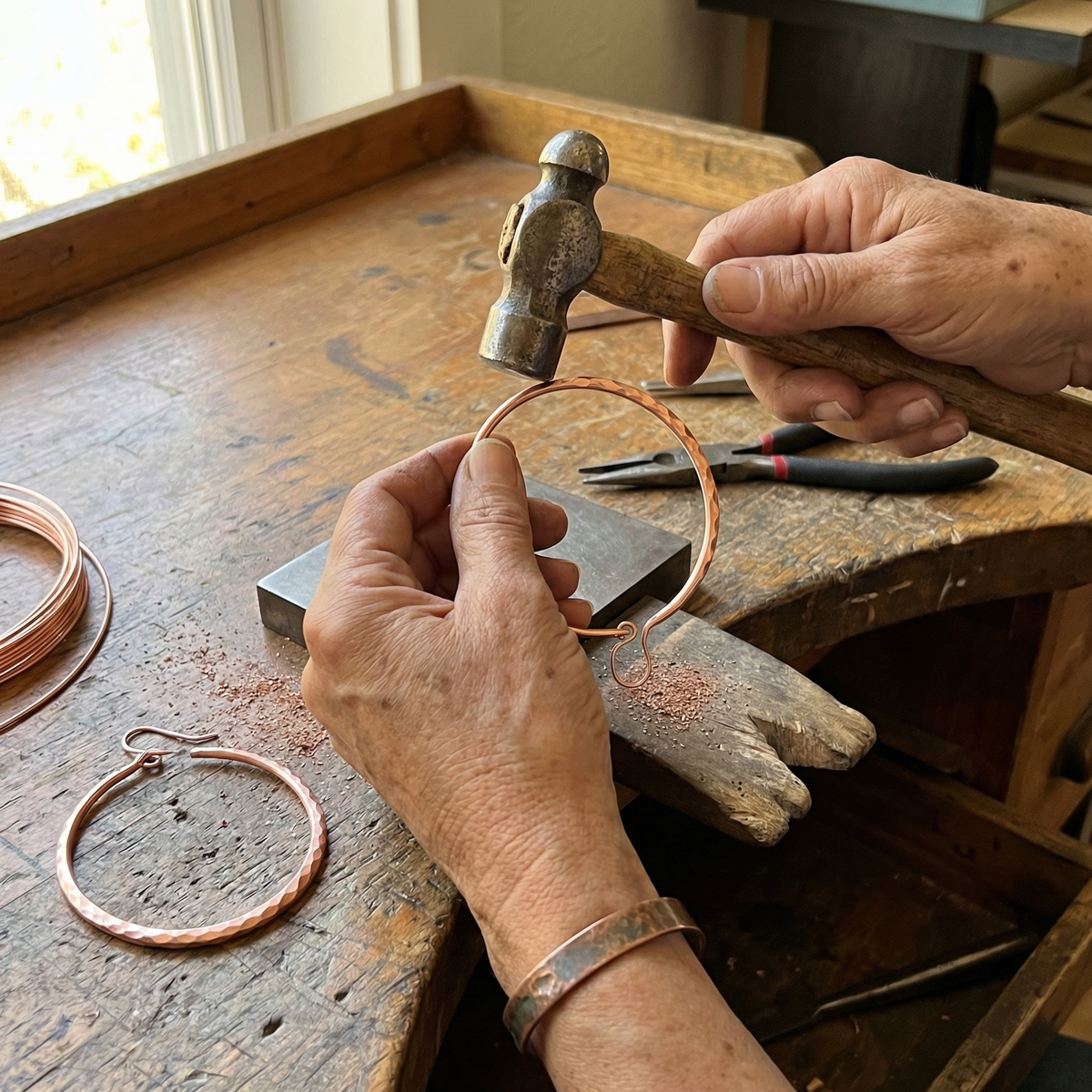 Hester's Willow Copper Earrings