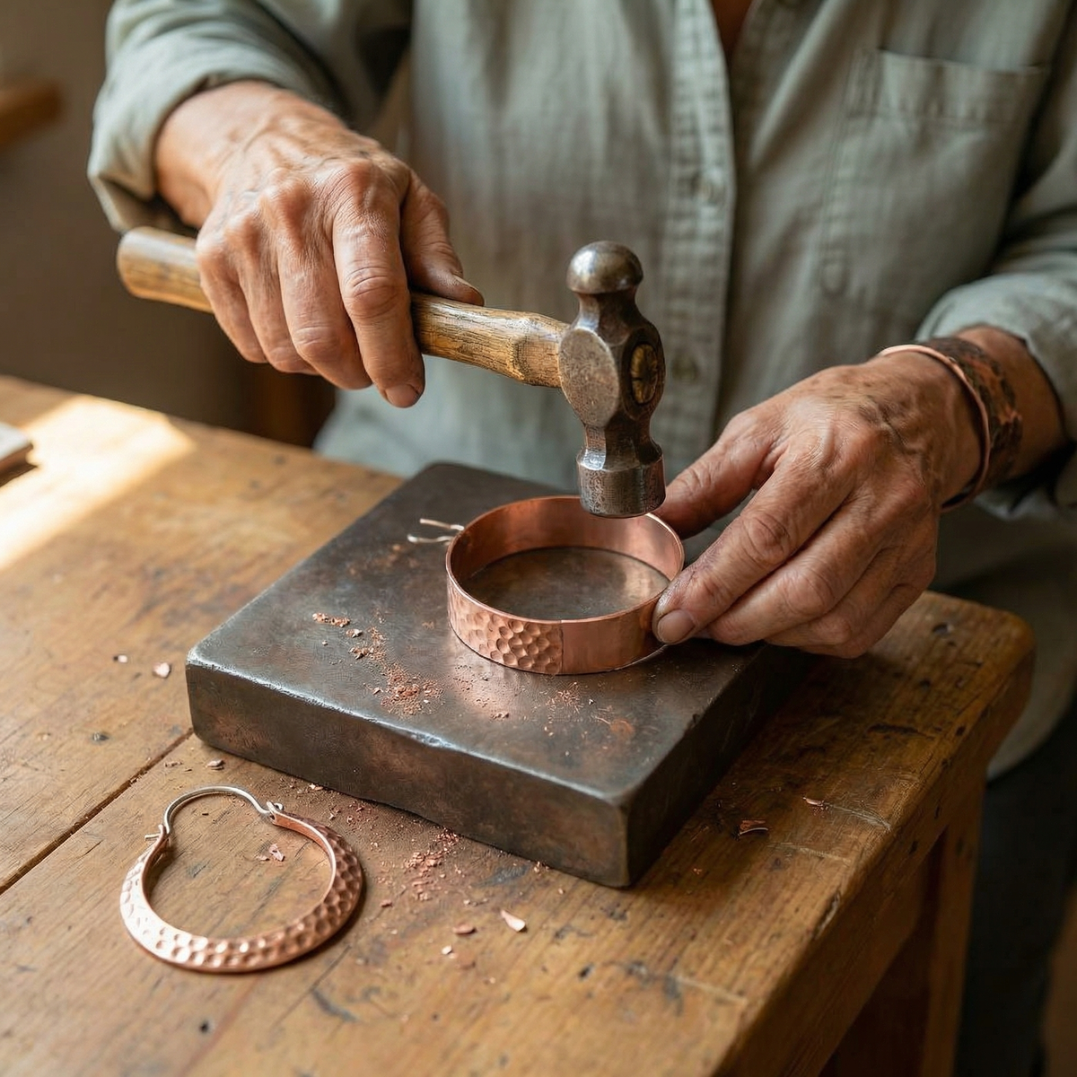 Hester's Ember Copper Earrings