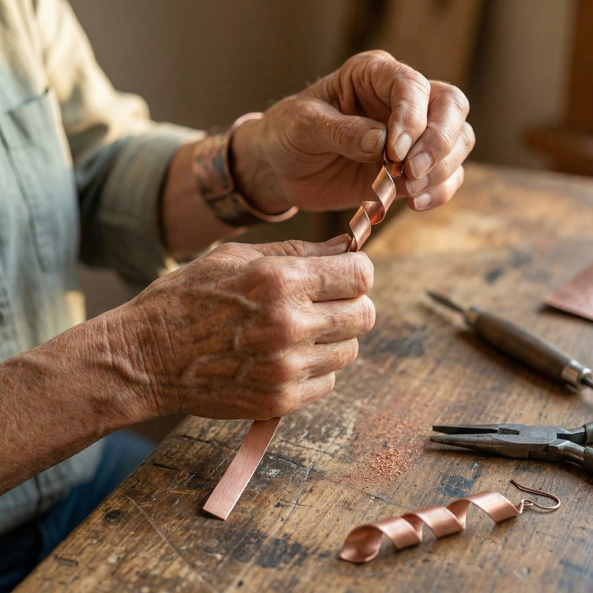 Hester's Dusk Copper Earrings