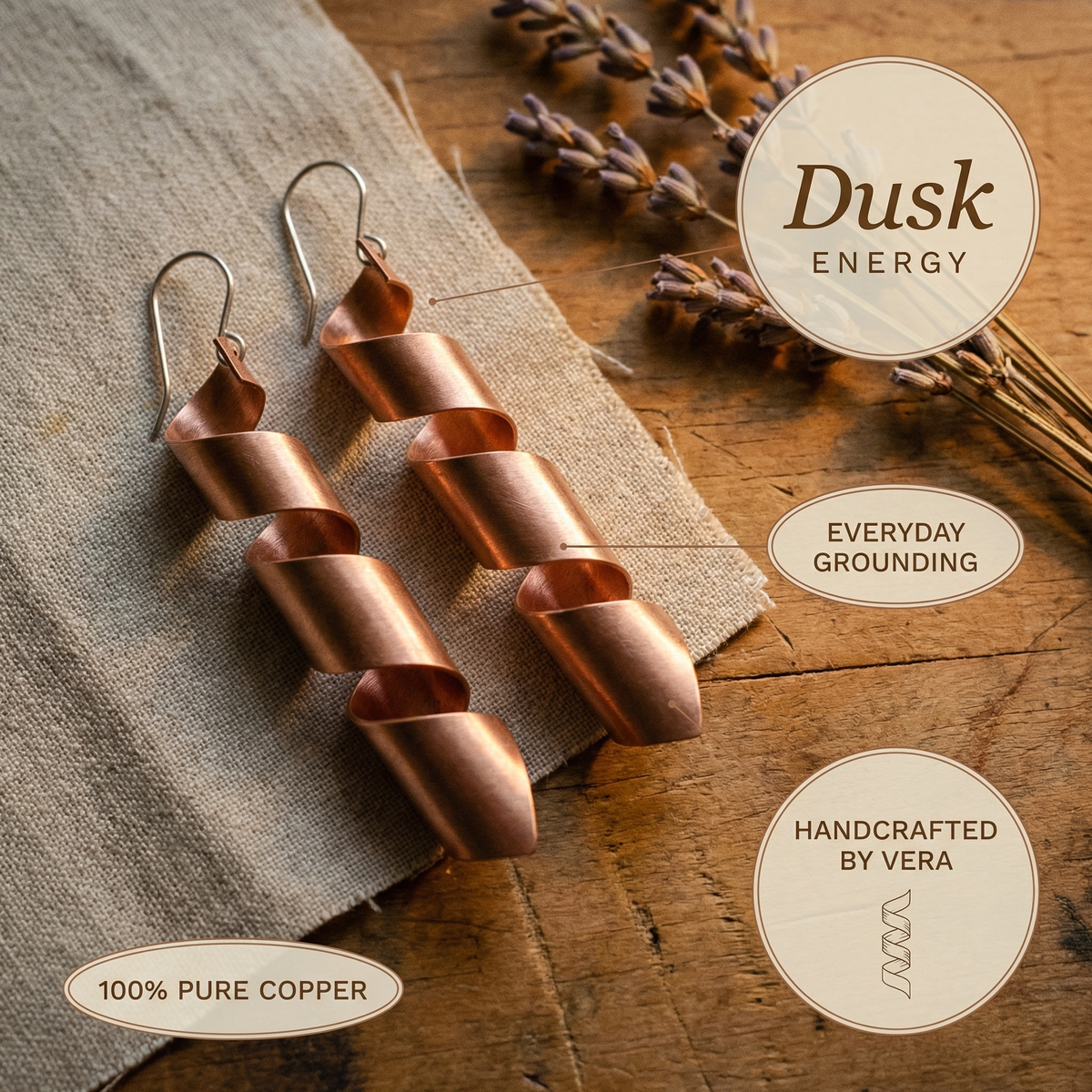 Hester's Dusk Copper Earrings