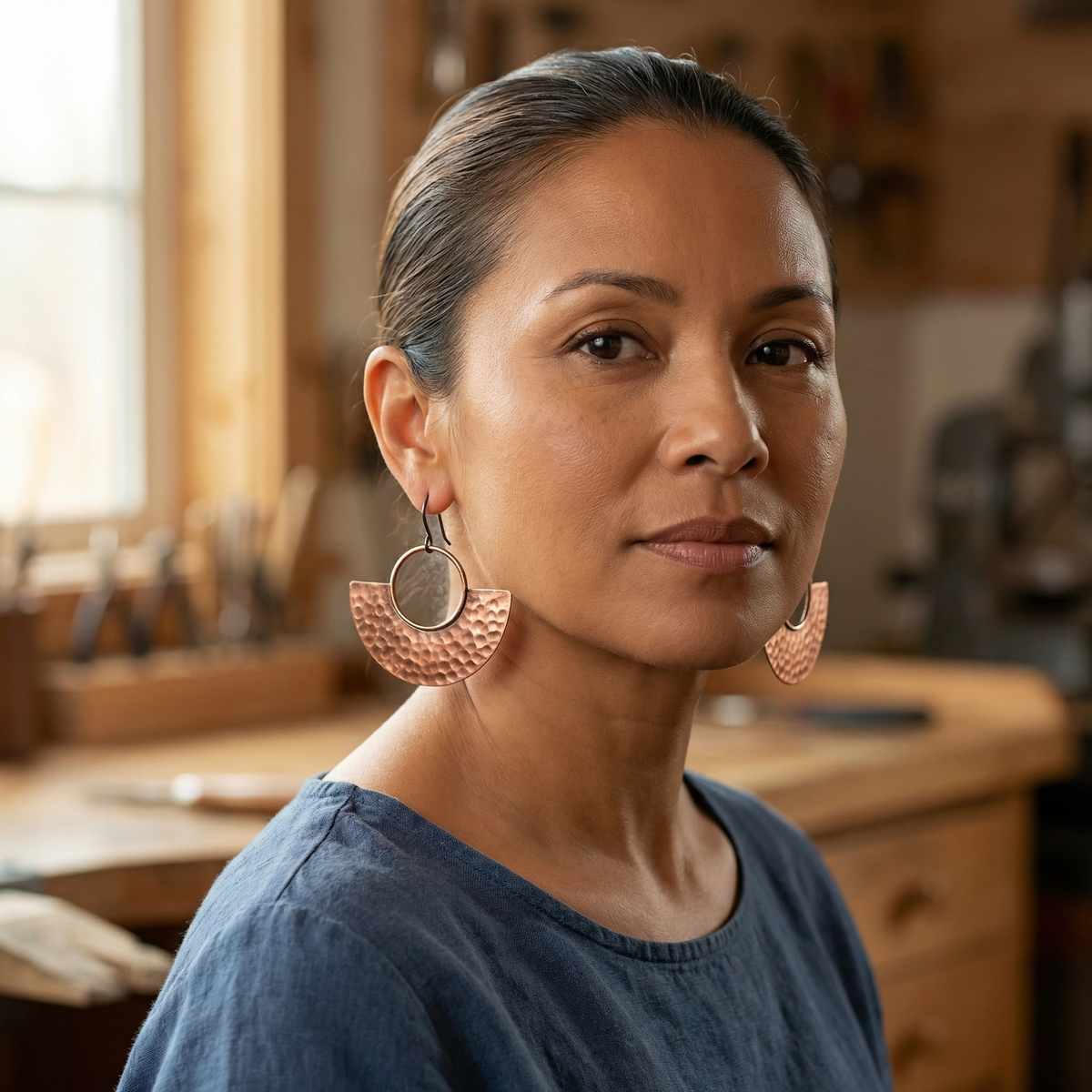 Hester's Sol Copper Earrings