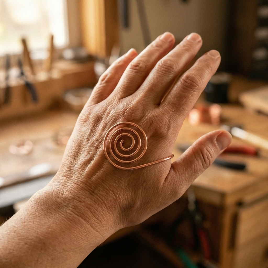 Hester's Flow Copper Hand Spiral