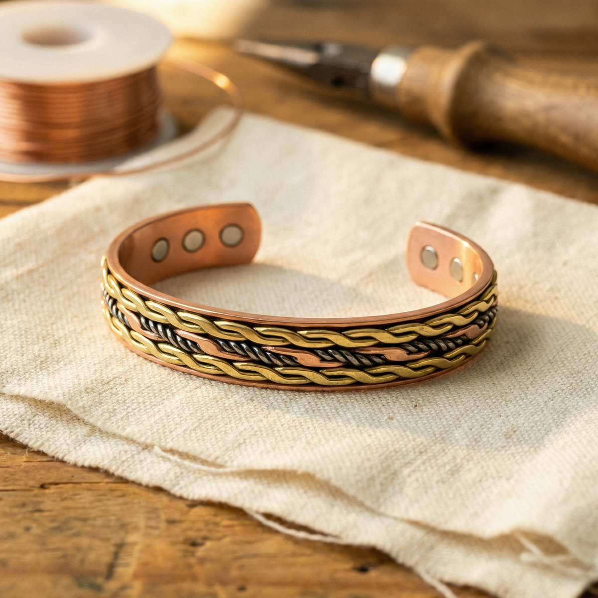 Hester's Weave Copper Bracelet