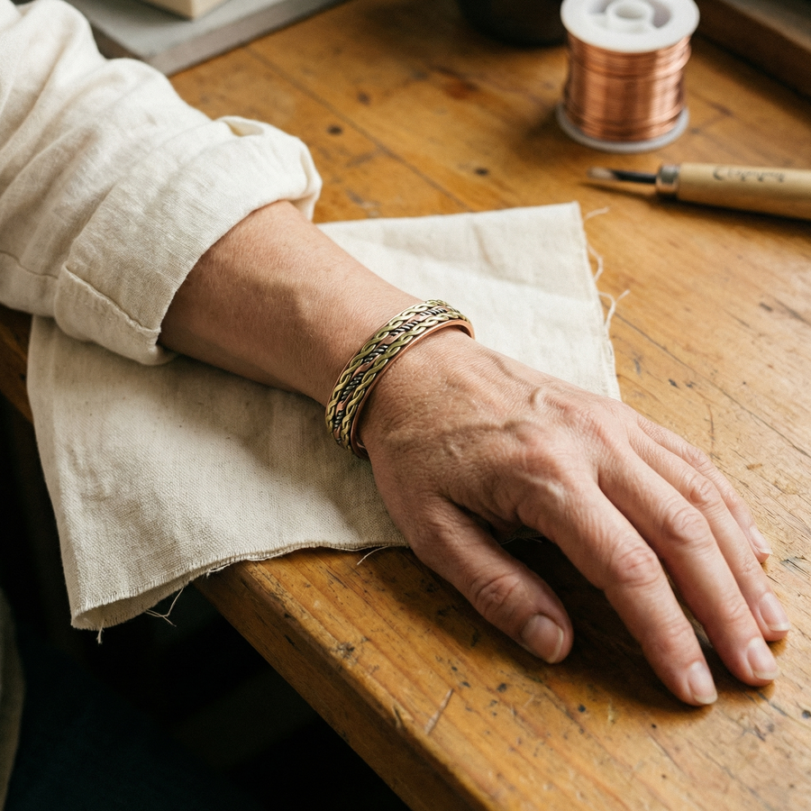 Hester's Weave Copper Bracelet