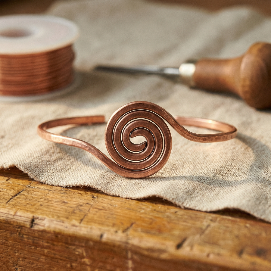 Hester's Coil Copper Anklet