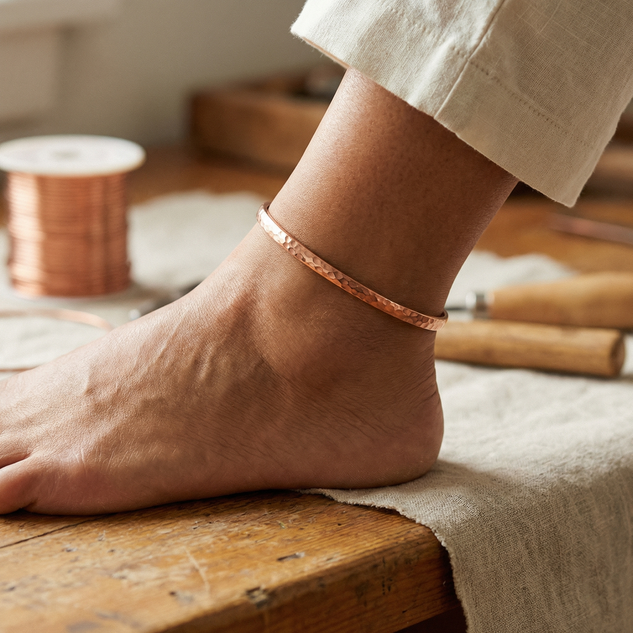Hester's Sand Copper Anklet