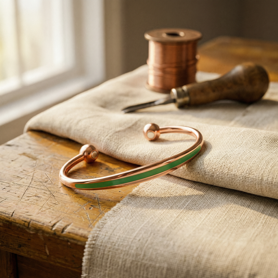 Hester's Jade Copper Bracelet