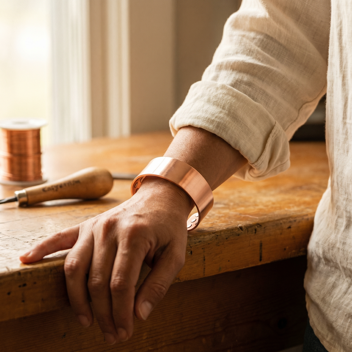 Hester's Anvil Copper Bracelet
