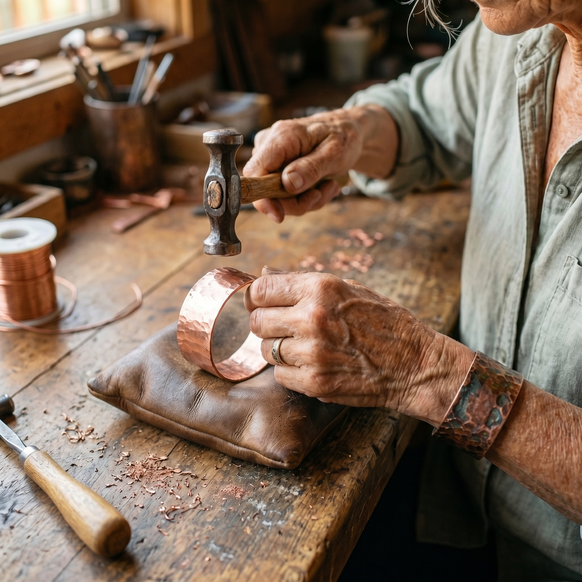 Hester's Anvil Copper Bracelet
