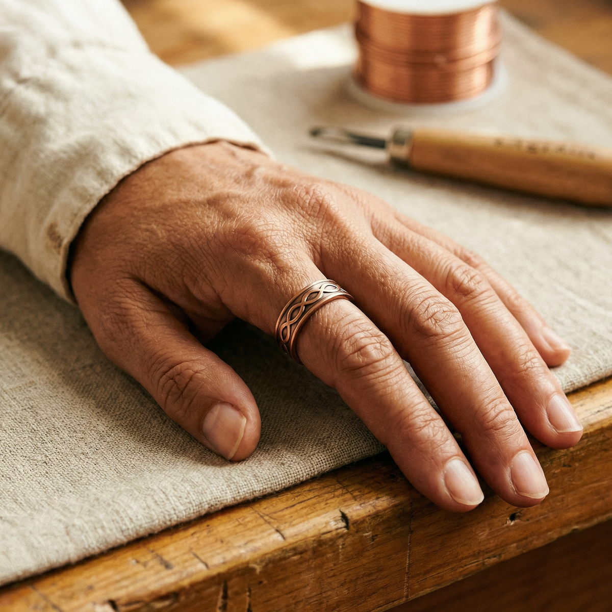 Hester's Char Copper Ring