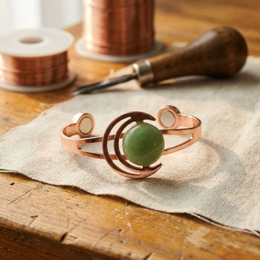 Hester's Sphere Green Copper Bracelet