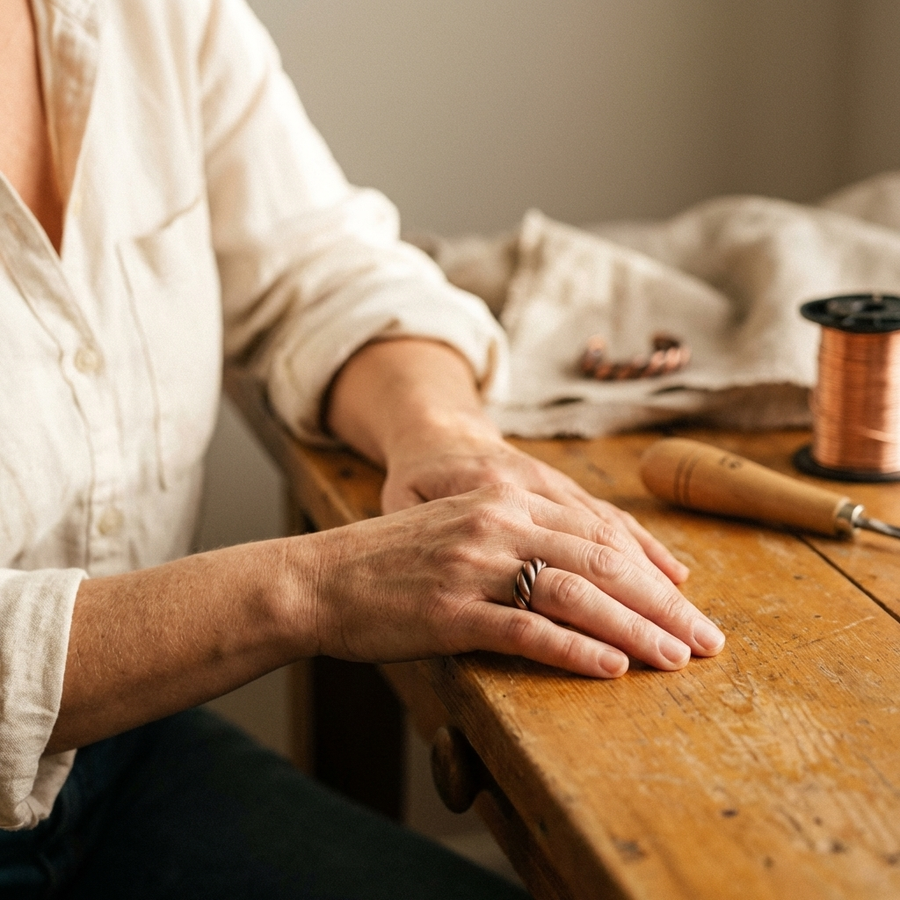 Hester's Tine Copper Ring