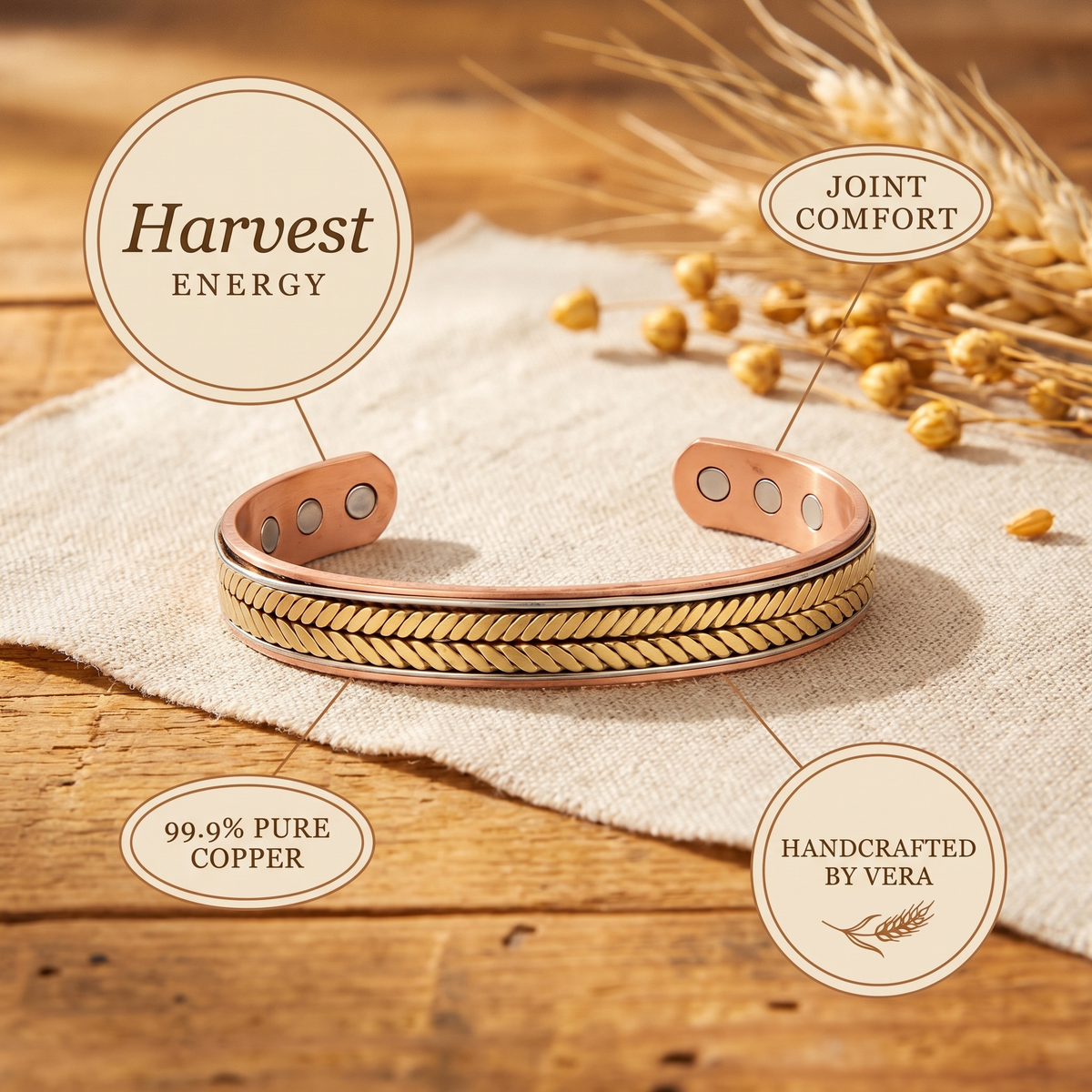 Hester's Harvest Copper Bracelet