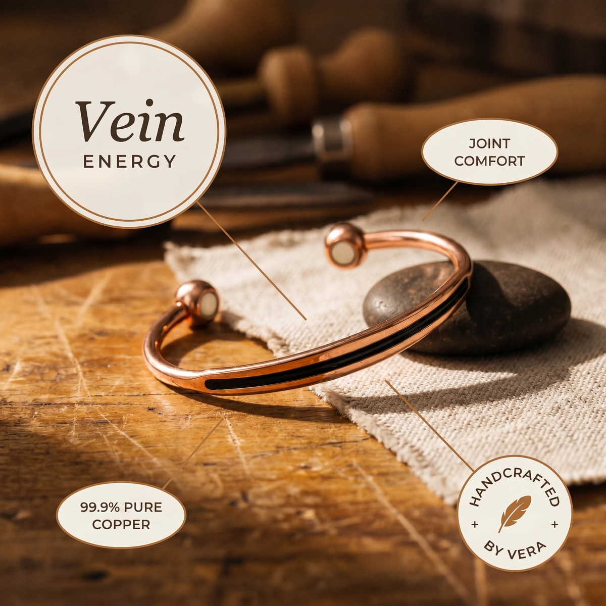 Hester's Vein Copper Bracelet