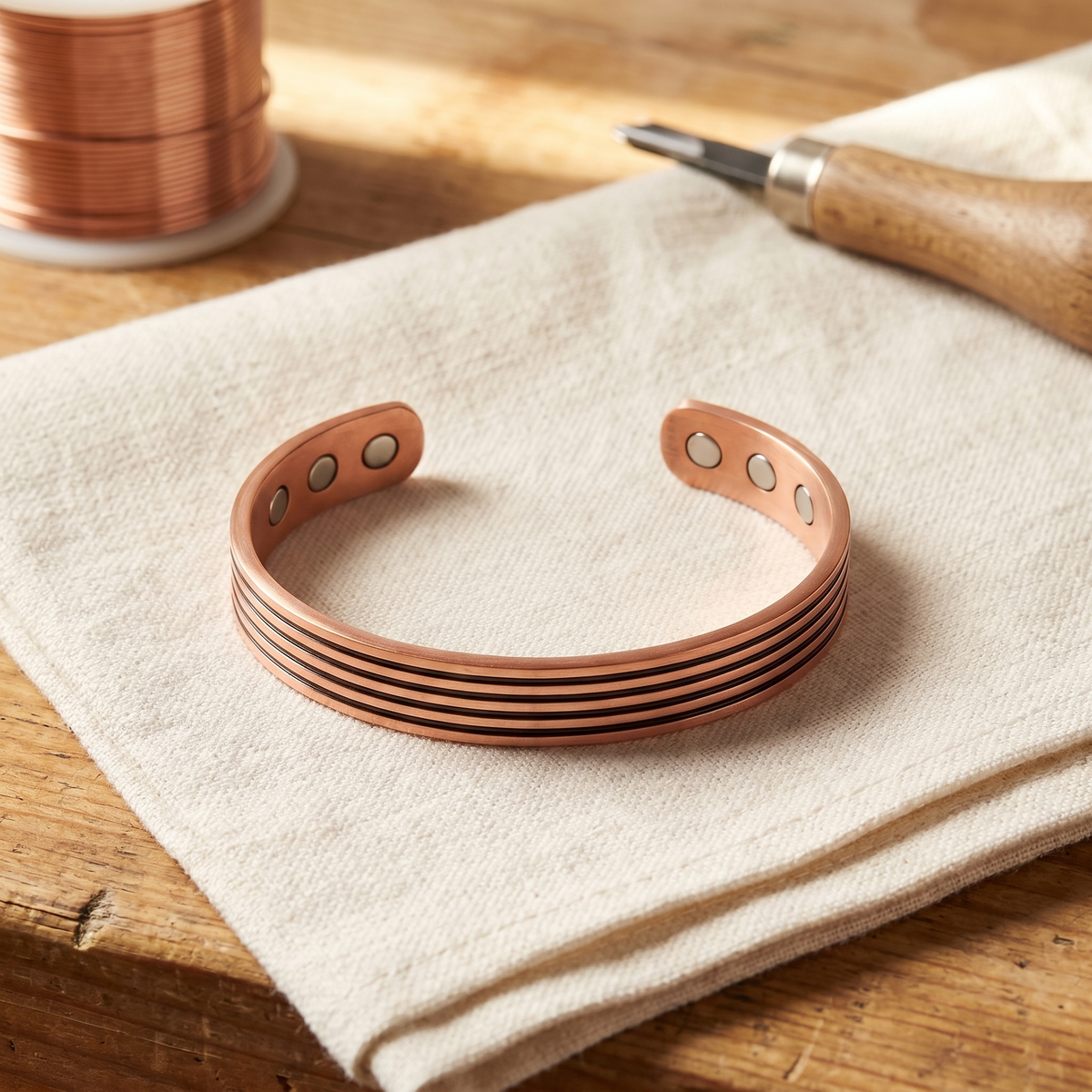 Hester's Sage Copper Bracelet
