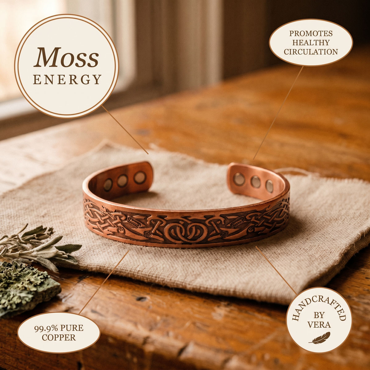 Hester's Flow Copper Bracelet