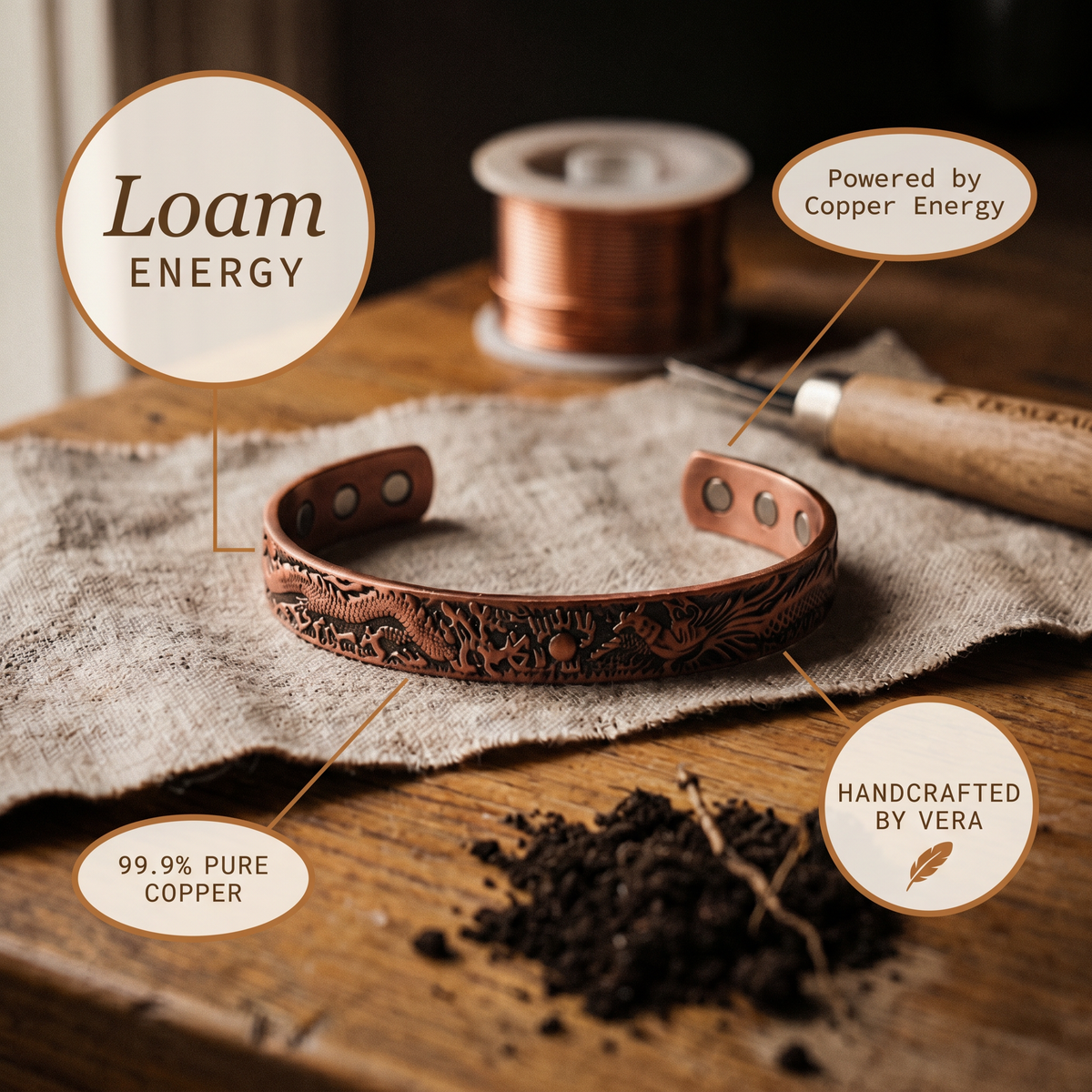 Hester's Loam Copper Bracelet