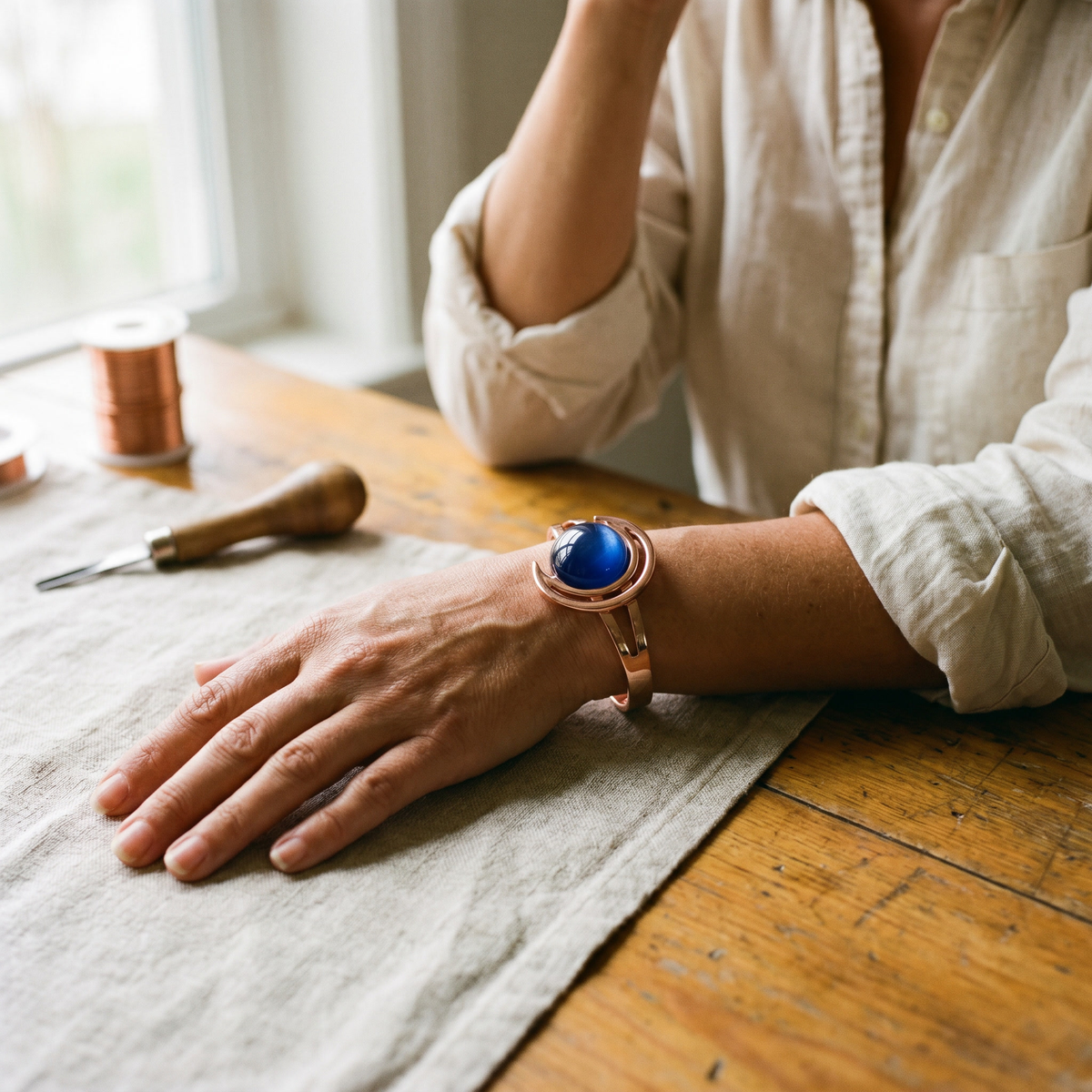 Hester's Sphere Copper Bracelet